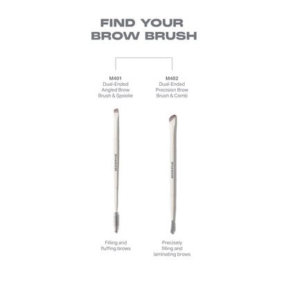 M402 Dual-Ended Precision Brow Brush & Comb