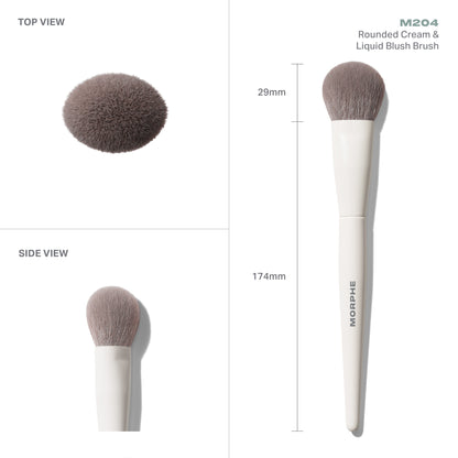 M204 Rounded Cream & Liquid Blush Brush