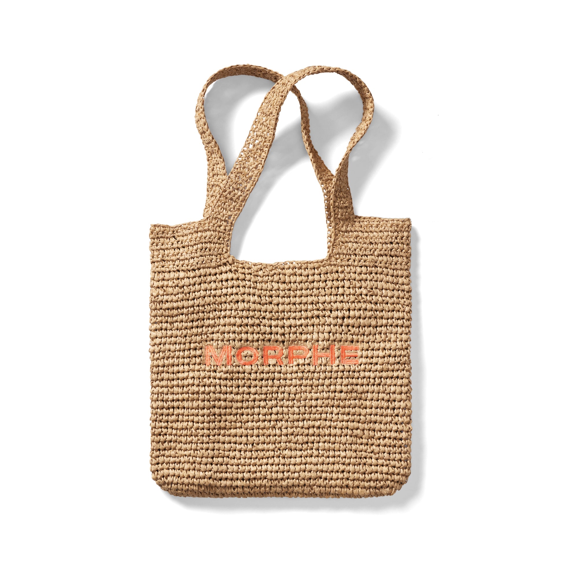 Morphe Raffia Tote Bag - Orange