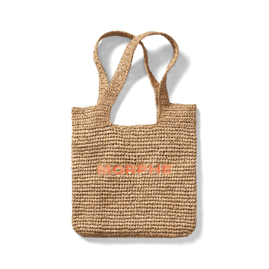 Morphe Raffia Tote Bag - Orange