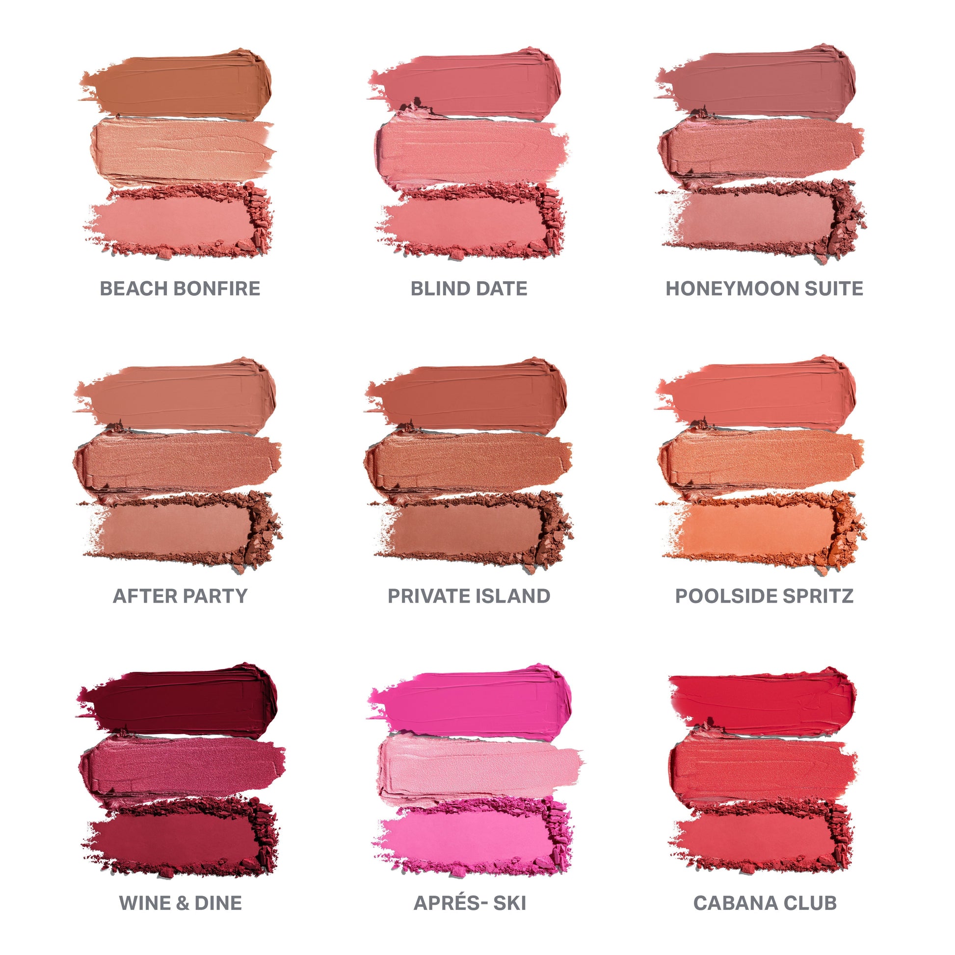 Cheek Thrills Multi-Finish Face Trio 10-Piece Collection